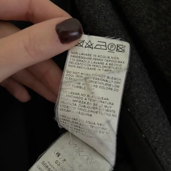 MaxMara Weekend Wool Blend Coat Charcoal Gray Size US 6 - Picture 7 of 7